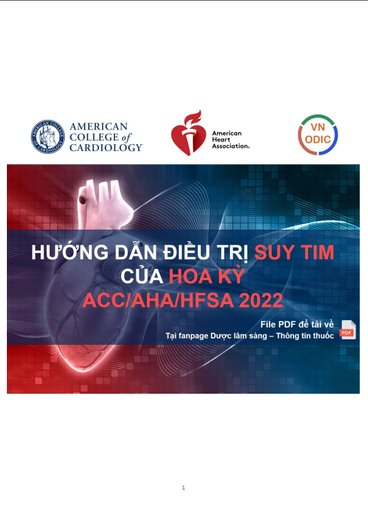 Hướng dẫn điều trị suy tim của Hoa Kỳ 2022